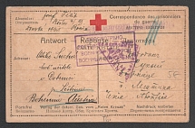 1914-17 Rostov-on-Don Censorship, WWI Censored POW postcard from Rostov-on-Don to Austria with violet boxed handstamp 'Viewed by censor 1' and Vienna cs