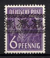 1948 6pf British and American Zones of Occupation, Germany (Mi. 37 I K, INVERTED Overprint)