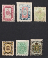 Okhansk, Petrozavodsk, Chembar, Pskov, Zemstvo, Russia, Stock of Stamps