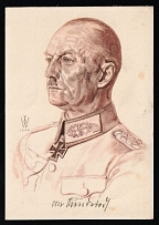 1940 'General Field Marshal von Rundstedt', Propaganda Postcard, Third Reich Nazi Germany