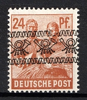 1948 24pf British and American Zones of Occupation, Germany (Mi. 44 I AF O II, CV $120)