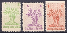 1945 Apolda, Germany Local Post (Mi. 1-3, Full Set, CV $80)