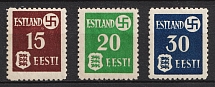 1941 Estonia, German Occupation, Germany (Mi. 1 y - 3 y, Full Set, CV $70, MNH)