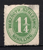 1864 1 1/4s Schlezwig, German States, Germany (Mi. 4, CV $80)