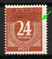 1946 24pf Allied Zone of Occupation, Germany (Mi. 925 var, Partial Blurry Print)