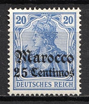 1905 25c on 20pf German Offices in Morocco, Germany (Mi. 24, CV $80, MNH)